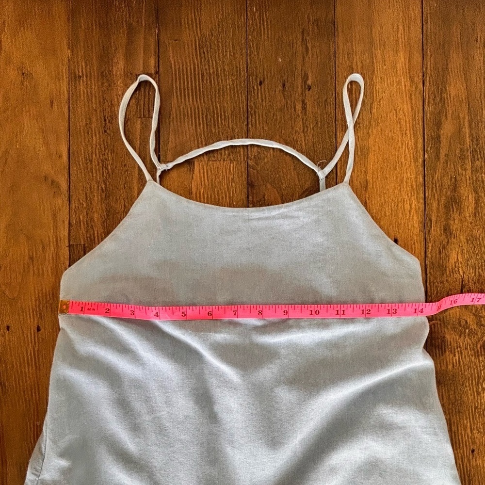 SAGE The label Chambray Blue Sleeveless Maxi Dress Pockets Spaghetti Straps - Picture 12 of 17